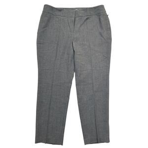 Kasper Women’s Petite Fly Front Slim Dress Pants Gray/Black Size 16P NEW